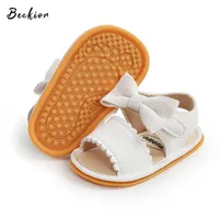 Sandals Beckior Summer Baby Girl Sandals Infant Baby Boy Shoes Rubber Soft Sole Non-Slip Toddler First Walker Baby Crib Newborn Z0330
