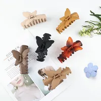 Novelty Butterfly Plastic Large Hair Claws Clips Women Girls Headwear Solid Color Hairpin Barrette Fashion Hair Accessories