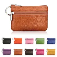 Casual Women Fashion Genuine Leather Car Key Holder Keyring Pouch Coin Purse Case Wallet318i