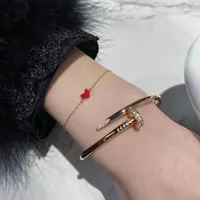 designer bracelet carti bangle jewelry Titanium Steel Synthetic Zircon sense light luxury small crowd design lovers' style