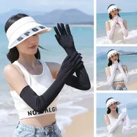 Knee Pads Soft Summer Cooling Outdoor Sports Cycling Women Arm Sleeves Sunscreen Cover Breathable Mittens Full Finger Glove