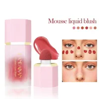 Handaiyan mousse cream liquid blush makeup rouge a level facial glamorous misty high pigment Long-lasting Natural Easy to Wear make up blushes