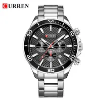 Watches For Men Stainless Steel Band Quartz Wristwatch Fashion Brand CURREN Chronograph and Calendar Male Clock Reloj Hombre324N
