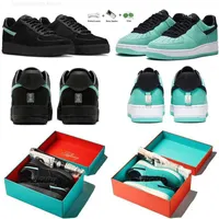 With box Tiffany airforces 1 Low Running shoes Blue Black Multi Color men women trainers Outdoor Sports designer Sneakers shoe 36-45