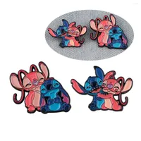 Brooches Cute Stitch And Pink Angel Badges Lapel Pins For Backpacks Enamel Pin Cartoon Fashion Jewelry Accessories Gifts
