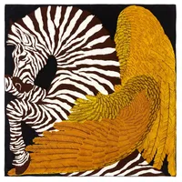 2021 90cm New Hand-curled Silk Scarf Women Twill Square Colorful Wings Pegasus Print Shawl Headscarf Handkerchief196D