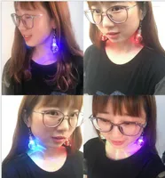 Dangle Earrings Korean Harajuku Personality Funny Nightclub Colorful Light Bulb Female 1 Pair
