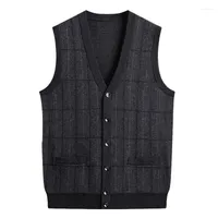 Men's Vests Arrival High Quality Cashmere Vest Men's Sweater Cardigan Waistcoat Waistband Autumn And Winter Size S-4XL 5XL 6XL