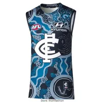 2022 Carlton Blues Afl Indigneous Guernsey Mens Size S-2xl Print Custom Name Number) Top Quality Free Delivery