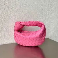 New Genuine Leather Color Bag Brand Women's Knitting Bag Handbag Underarm Evening Party Hand Knot Cloud Bag Woven Bags284r
