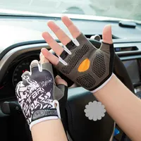 Cycling Gloves Anti-slip Anti-sweat Men Women Half Finger Breathable Anti- Sports Bike Bicycle Glove 1 Pair