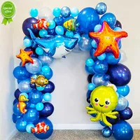 New 120pcs Ocean Animals Balloon Arch Kit for Boy And Girl Birthday Business Celebration Engagement Wedding Anniversary Theme Party