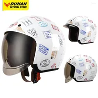 Motorfiets helmen retro helm verwijderbare en wasbare voering half vrouwen motorcross hoofdomtrek 53 cm-58cm