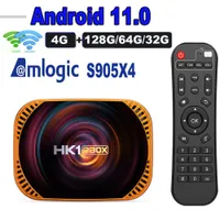 20pcs HK1 Rbox X4 Android 11 TV Box 128 GB 64 GB 32GB Amlogic S905x4 Media Player 2.4G 5G WiFi BT4.0 1000M