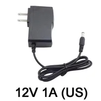 12V1A NIEUW AC 100V-240V Converter Power Adapter DC 12V 1A 1000MA voeding EU-plug DC 5,5 mm x 2,1 mm US EU-pluggen Connector voor LED-stappen CCTV CAM