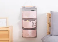 3 zakken hangende opbergzak katoen linnen cosmetisch speelgoed organizer deur kamer decoratie zakken 1226151839513