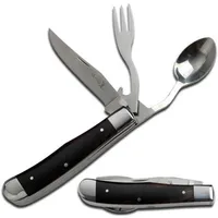 7 25 Ridge Wood Hobo Knife plegable W Hool utensilios de cuchara para acampar para acampar