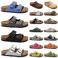 birkenstock boston clogs birkenstocks de zapatillas de diseñador sandalias al aire libre de verano para mujeres zapatillas de cuero hebillas correderas lino casual 【code ：L】