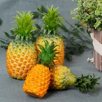 Decoração de festa suprimentos festivos decorações artificiais frutas simulação modelo de abacaxi artesanato plástico adereços de frutas falsas