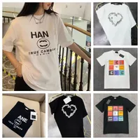 Tasarımcılar T Shirt Lüks Kadınlar Erkek Tişörtler Yaz Tee Tshirt Moda Mektubu Baskı Kısa Kollu Lady Tees Casual Giyim Üstleri Giyim