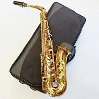 japon professionnel saxophone alto YAS-62 or clé super instrument de musique haute qualité électrophorétique or sax embouchure gift258