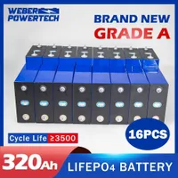 320Ah LiFePO4 Batterie Neu 4/8/16PCS 12V 24V 48V 3.2V Klasse A Wiederaufladbare Lithium-Eisenphosphat-Zellen Prismatische Solarsteuerfrei