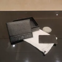 mody krokodyl skórzany projektant portfela mężczyzn Portfel kieszonkowy luksusowy uchwyt na karty kredytowe torebka monety z pudełkiem wizytówki