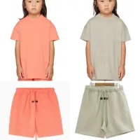 2023 Дизайнер Ess Baby Kids Sets Stles Moads Girls одежда летние роскошные футболки и шорты.