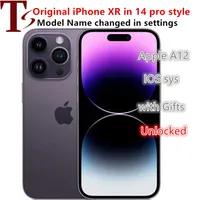 Genuine Apple iphone XR in iphone 14 pro style phone 4G LTE Unlocked coming with 14pro box sealed 3G RAM 256GB ROM OLED smartphone with battery 100% life