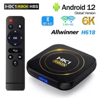 Android 12.0 Smart TV Box HK1 RBOX H8S Allwinner H618 BT4.0 Lecteur multimédia 2.4G5G Dual Wifi 6K HD Set Top Box
