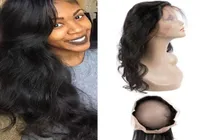 Indian Raw Virgin Virgin Human Lace Frontal 360 Banda ajustável Swiss Lace Frontal Body Wave Closures Parte Hair Extensions 1029485481