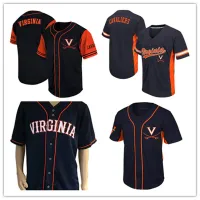 Nova moda personalizada Virginia Cavaliers NCAA College Baseball Jersey Mens Youth Youth Black Gold Gold Stitched Nome e Nmber Mix Order High