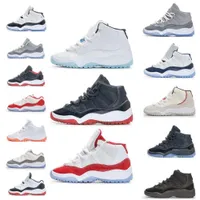 11s Kids Basketball Shoes Black Blue Cool Grey White Bred Jumpman 11 Designer Toddler Trainers