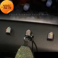Neue kreative Strass Mini Auto Haken Organizer Aufhänger für USB Kabel Kopfhörer Schlüssel Lagerung Auto Klebe Haken Bling Auto Zubehör