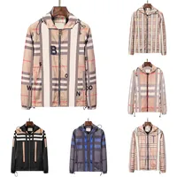 Multi Style Classic Plaid Mens Hooded Jacket Designer Jacket Men Fashion Casual Windbreaker Spring Summer Coat Size M-XXXL