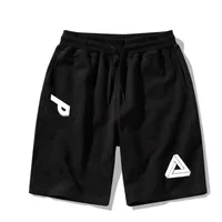 Heren shorts Designer grote driehoek print losse kwart broek comfortabele stof klassieke stijl dames shorts paar shorts 02