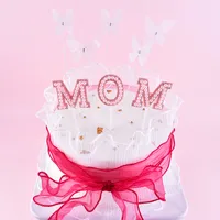 Mother's Day Cake Topper Pearl Mom Happy Birthday Tort Wedding Dekoracja imprezy imprez