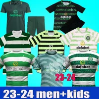 새로운 22 23 24 Celtic Fourth Soccer Jerseys Mens Kids Kids KIT KIT 2023 2024 HOME AWAY 세 번째 Kyogo Jota Ajeti McGregor Turnbull Starfelt Full Set Football Shirts