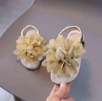 Cozulma Children for Girls Princess Flower Sandals Girls Summer Beach Shoes Soft Sole Baby Girls Lace Shoes 2136 G22054200111