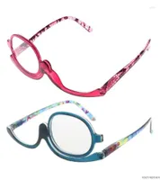 Okulary przeciwsłoneczne Kobiety do czytania makijażu Rotatable Flip Make Up Eye Presbyopic od 100 do 40 Wholes4688681