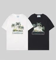 디자이너 남성 Casablanc T 셔츠 여름 스타일 Tshirts 편지를 가진 느슨한 티 트렌드 짧은 슬리브 캐주얼 셔츠 상판 대형 아시아 크기 s-xxl