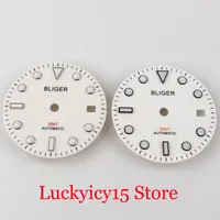 Repair Tools & Kits White 31 3mm Automatic Watch Dial Fit GMT MINGZHU 3804 Movement Luminoous Marks257h