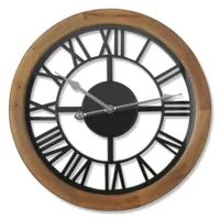 Reloj de pared de madera transparente Westclox 15