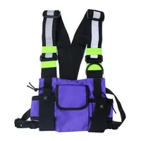 New Fashion Chest Rig Bag Reflective Vest Hip Hop Streetwear Functional Harness Chest Bag Pack Front Waist Pouch Backpack166S