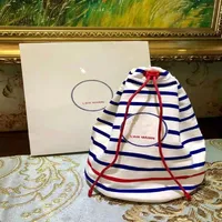 NEW Fashion VIP gift makeup bag classic red blue String cosmetic case good quality party makeup organizer bag clutch bag with box283B