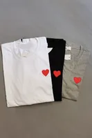 24Color Europe Fashion Men Designer Play T Shirts Red Heart T-Shirts Commes Casu