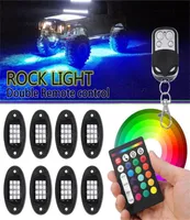 Bluetooth RGB LED Ambient Lamp Rock Light Off Road Lights IP68防水自動車室内装飾