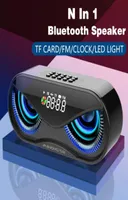 M6 Cool Owl Design Altoparlante Bluetooth LED Flash Altoparlante wireless Radio FM Sveglia Supporto scheda TF Seleziona brani per numero9460921