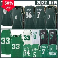 Boston''Celtics''jayson Tatum Jaylen Jerseys Marcus Smart Kevin Garnett Paul Pierce Ray Allen White 2022 2023 City SH Men Women Youth