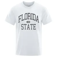 Florida 1992 State Street Mektubu Tişört Erkek Moda O Yığın Tişörtleri Hip Hop Kaliteli Gömlek Günlük Pamuk T-Shirt